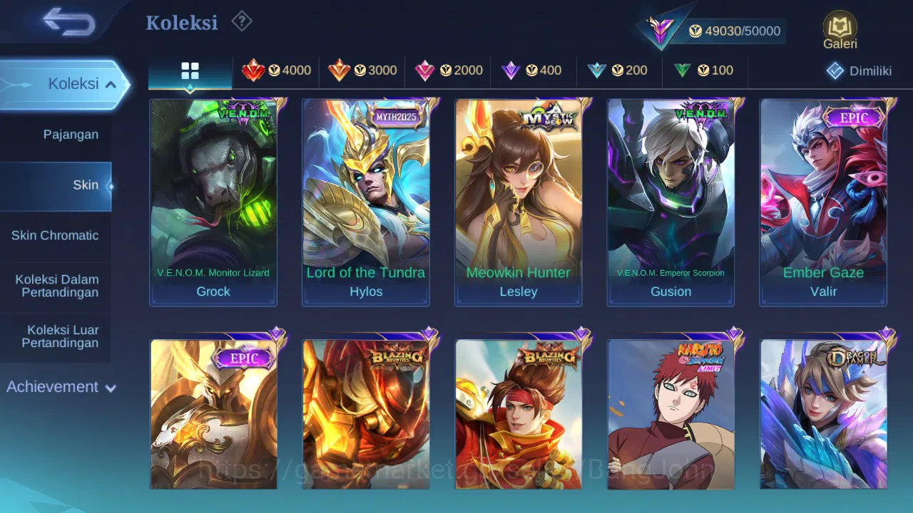 Mobile Legends: Bang Bang Accounts GLOBAL Hero 100 Skin 181 Luckybox Saber Ruby Karri image 6