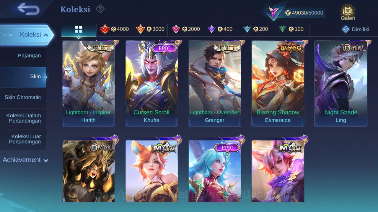 Mobile Legends: Bang Bang Accounts GLOBAL Hero 100 Skin 181 Luckybox Saber Ruby Karri image 8