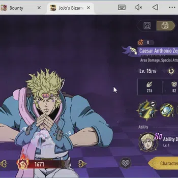 JoJo’s Bizarre Adventure: All Star Battle R Accounts ASIA | 4SSR | Jotaro K, Caesar ,Prosciutto , Giorno G | Selector On