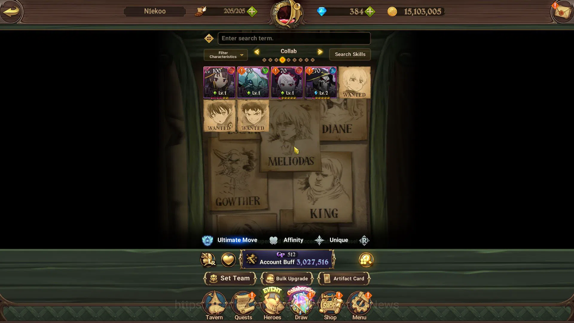 The Seven Deadly Sins: Grand Cross Accounts Midgame Asia|3M CC|384 DM|1 LR+4 UR+Collab Overlord,Konosuba|HK 8