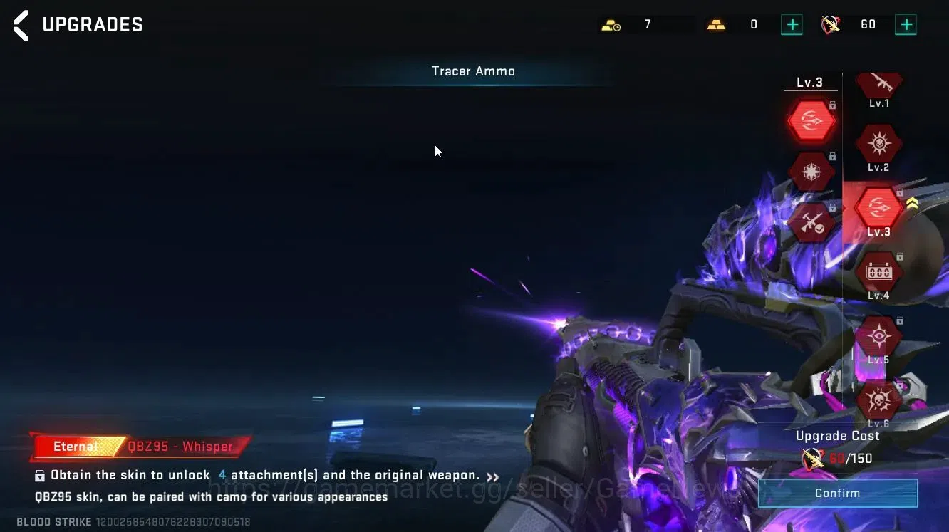 Blood Strike Accounts Others ASIA|ETERNAL QBZ95-Whisper Lv3|Loot Crate - Anhilition|Changename Card|Rank Bronze 6