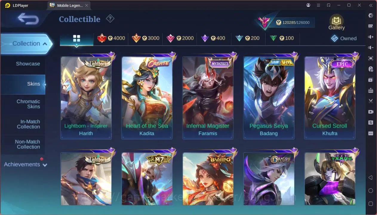 Mobile Legends: Bang Bang Accounts GLOBAL Hero 132 Skin 452 |Legend Franco|KOF Dyrrot image 4