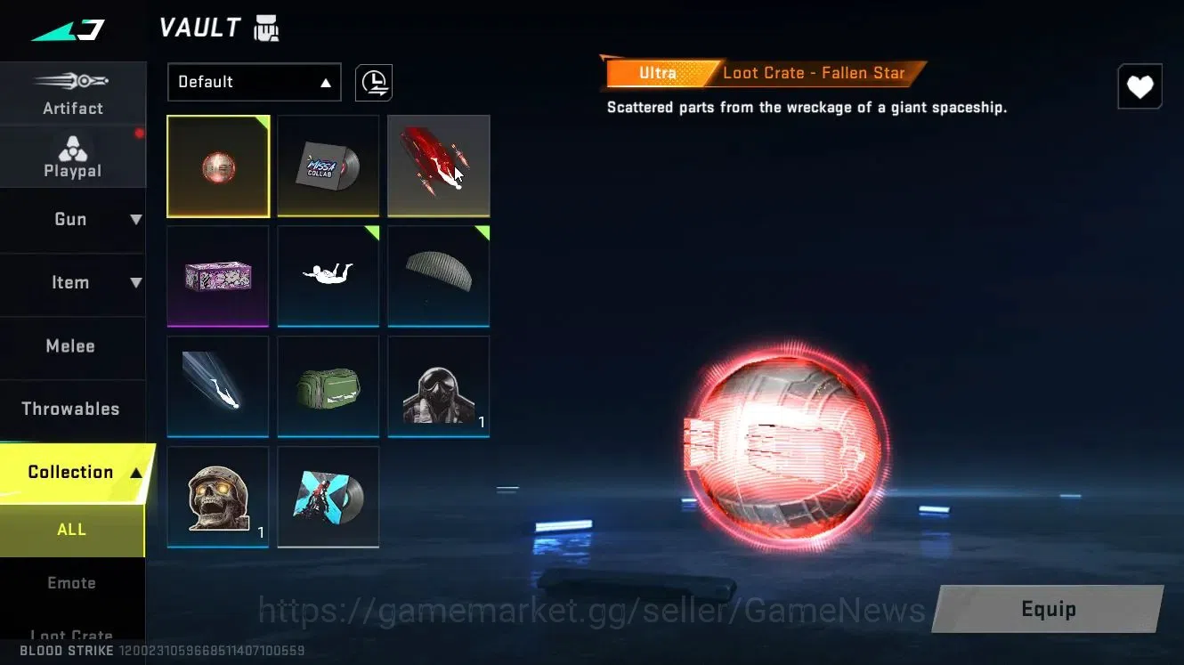 Blood Strike Accounts High-End ASIA|ULTRA(ZERO-Nullifier)|Legendary Guns(MP5-Explorer,HK416-Undercurrent)|Change 10