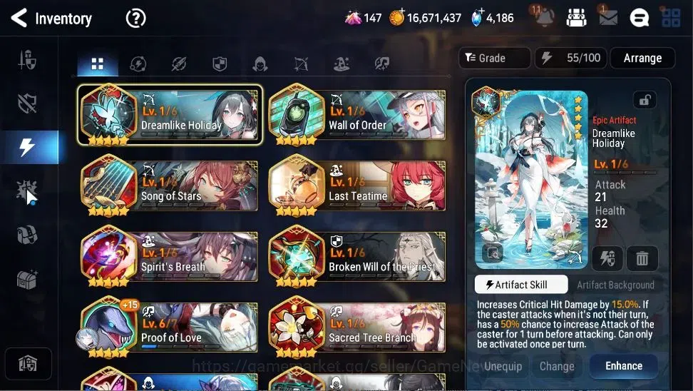 Epic Seven Accounts GLOBALUnVerif|7 ML(Boss Arunka,Belian,Faithless Li image 17
