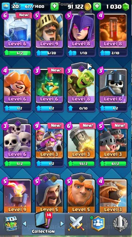 Clash Royale Accounts High-End Lv 20|Trophy 3127|KTL 8|1030 Gem 2 WS|Limited Skin|Card 54|1 Hero 1 Evo 16 Epic 20 Rare 21 13