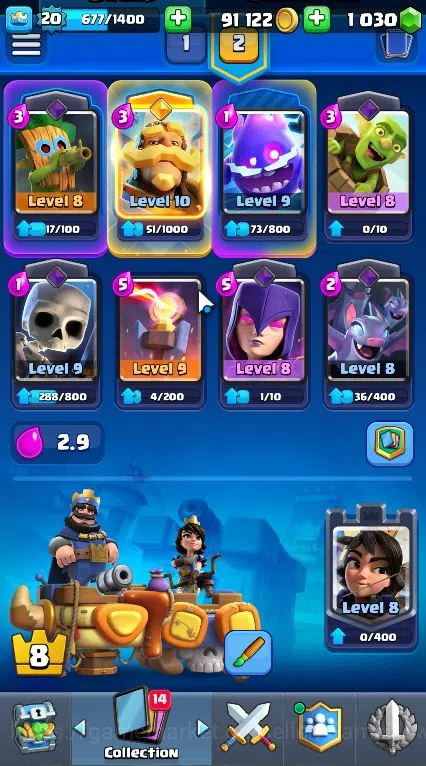 Clash Royale Accounts High-End Lv 20|Trophy 3127|KTL 8|1030 Gem 2 WS|Limited Skin|Card 54|1 Hero 1 Evo 16 Epic 20 Rare 21 17