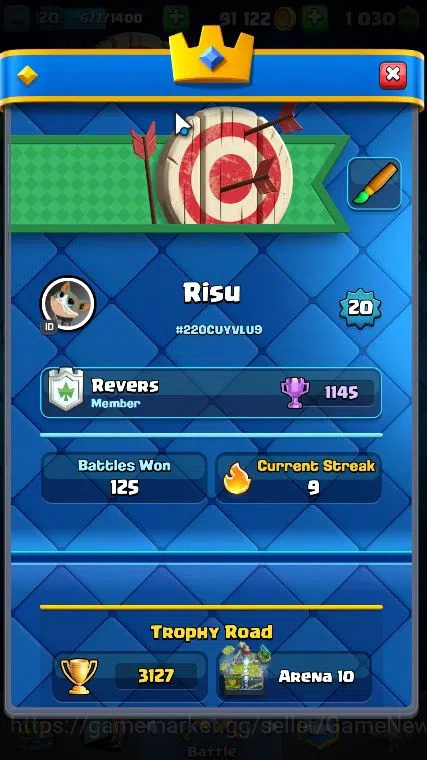 Clash Royale Accounts High-End Lv 20|Trophy 3127|KTL 8|1030 Gem 2 WS|Limited Skin|Card 54|1 Hero 1 Evo 16 Epic 20 Rare 21 2