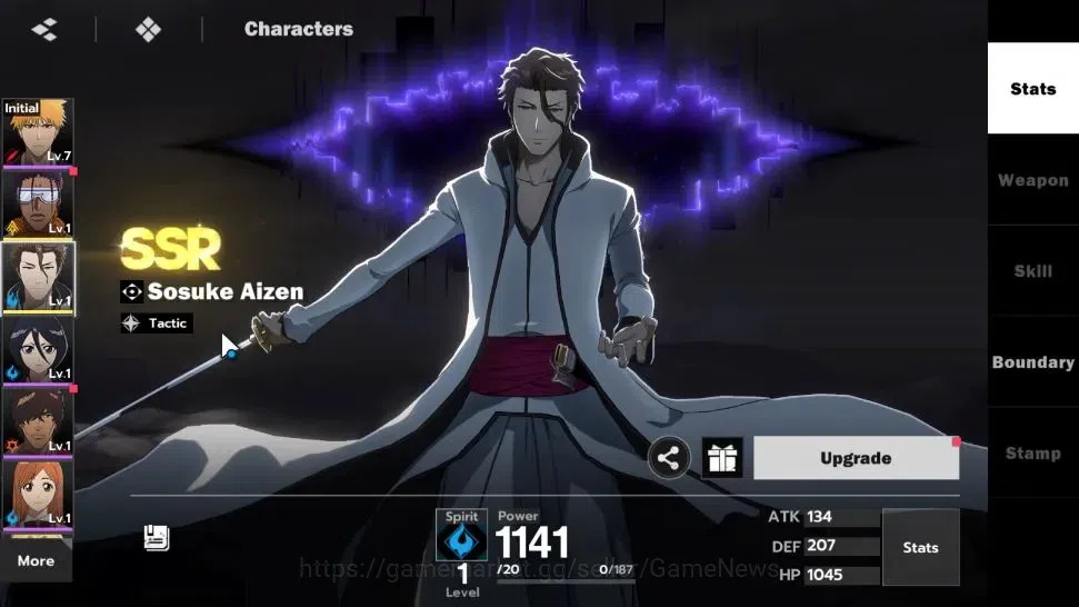 BLEACH: Soul Resonance Accounts Crunchyroll NA |Fresh Starter LV 3|2 SSR Sosuke Ai image 2
