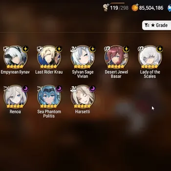 Epic Seven Accounts High-End Asia UnVerif|NewEra|11 ML(Lot Scales,BArunka,Har setti,Renoa Etc) +Aram,Frida,Argent WH