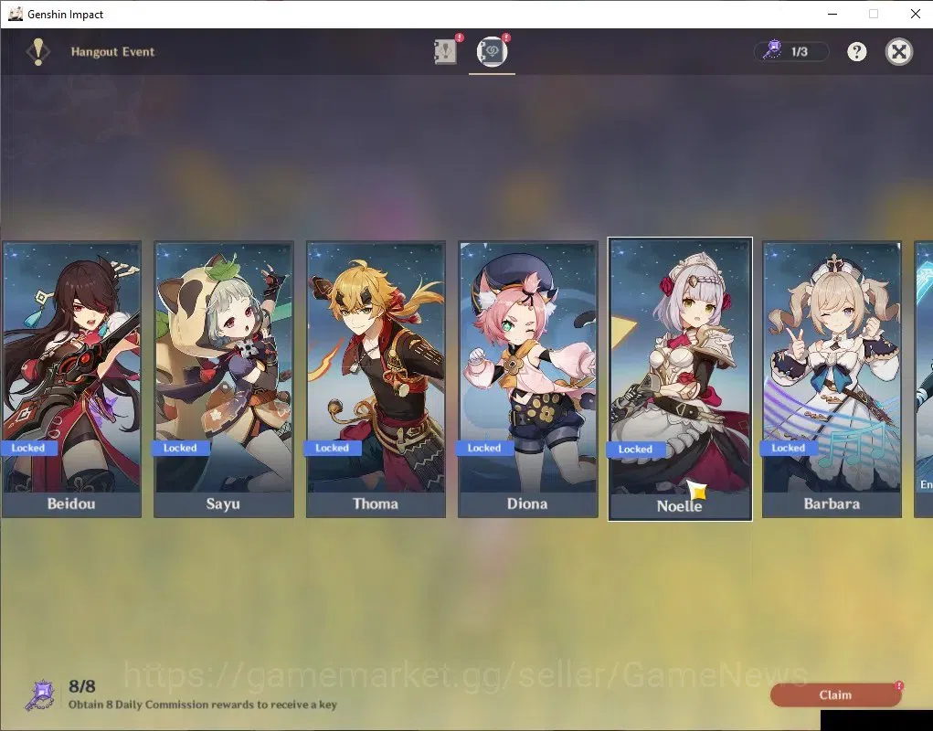 Genshin Impact Accounts ASIA |AR 50 |BD Unset |5 Limited + 3 (*5Wep) |Navi image 19