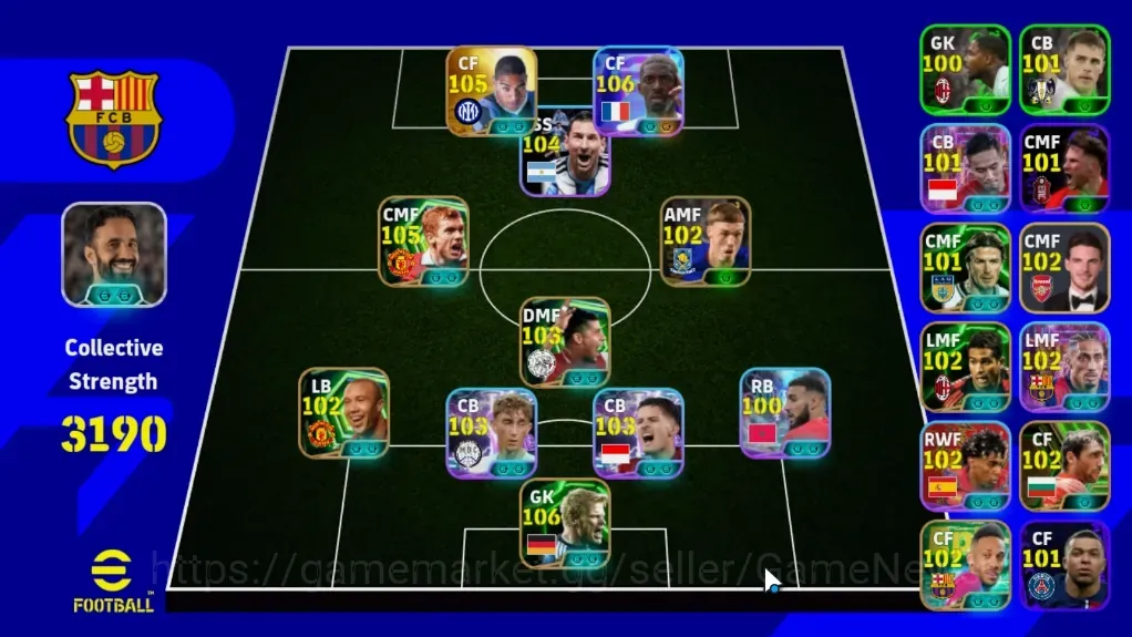 eFootball Accounts Legends & Iconic Players Android|Power 3190|BigTime Old Roberto Carlos|18 Epic Adriano,Oliver Kahn,Paul 1
