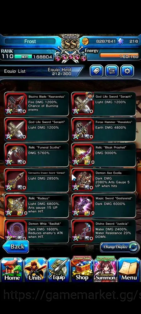 Grand Summoners Accounts Global|Rank 110|23 Ascend+6 TW|[LM Isliid,War Hero image 13