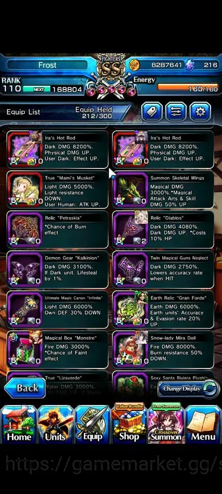 Grand Summoners Accounts Global|Rank 110|23 Ascend+6 TW|[LM Isliid,War Hero image 16