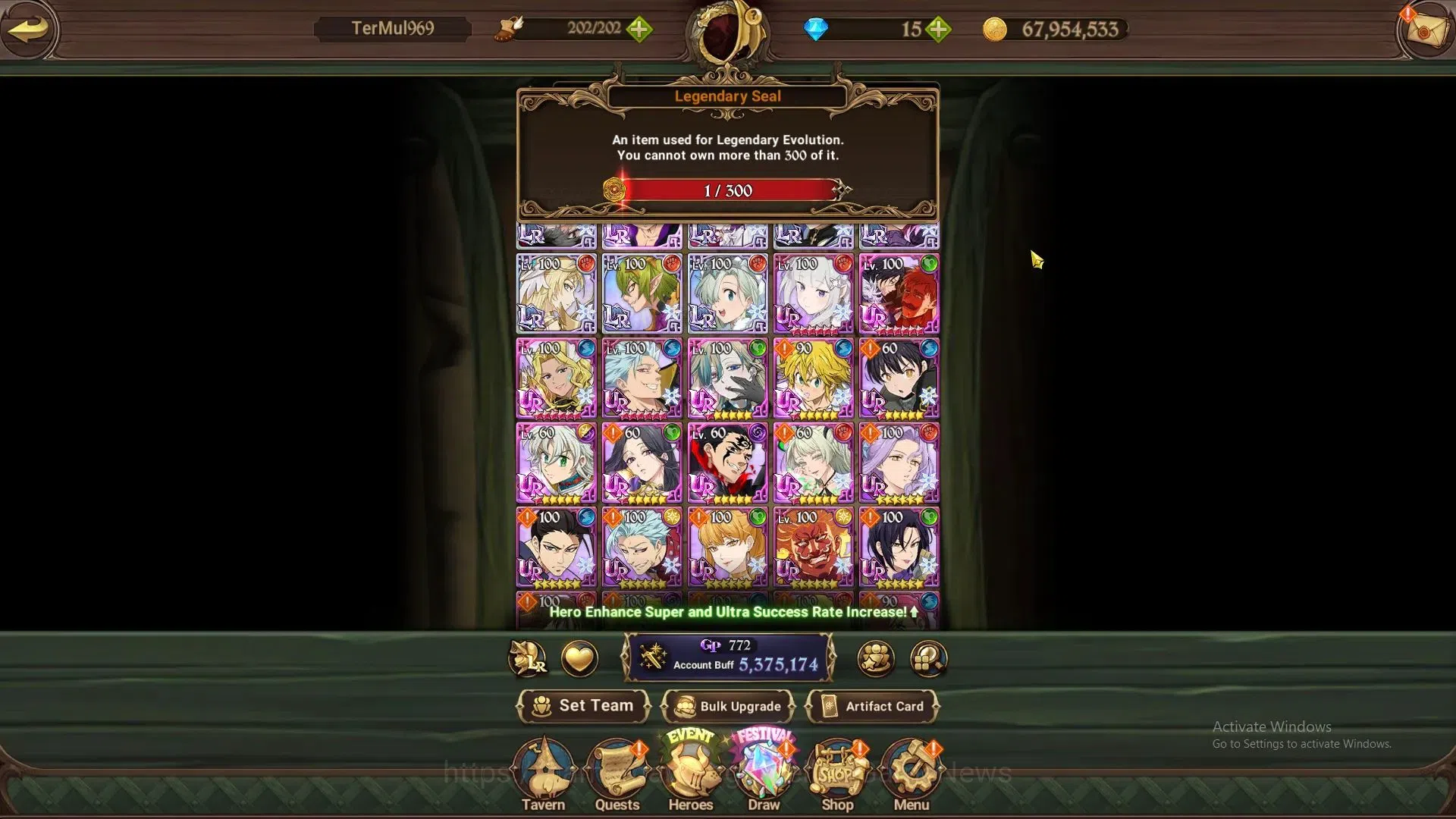 The Seven Deadly Sins: Grand Cross Accounts GLOBAL|5,3M CC|1 LS,15 Dm+Collab[ReZERO,FF]|7 LR+8 image 2