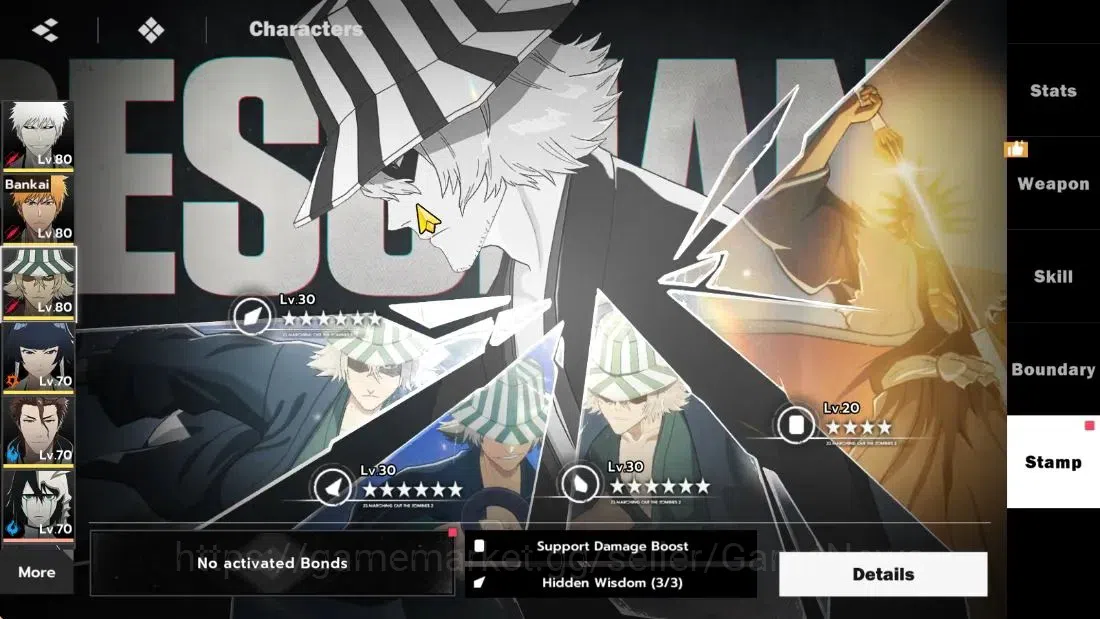 BLEACH: Soul Resonance Accounts NuverseSEA|Lv 61|8 SSR|[Ichgho Hollow B1+SignA2,Ic image 11