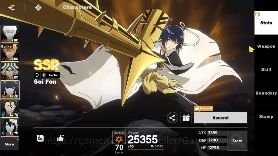 BLEACH: Soul Resonance Accounts NuverseSEA|Lv 61|8 SSR|[Ichgho Hollow B1+SignA2,Ic image 12
