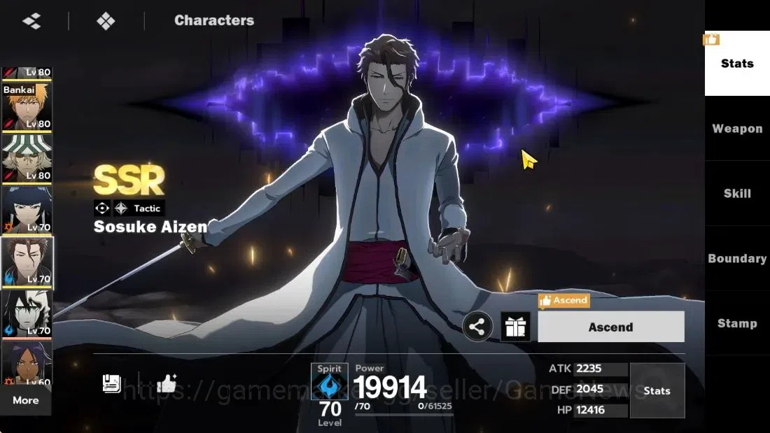 BLEACH: Soul Resonance Accounts NuverseSEA|Lv 61|8 SSR|[Ichgho Hollow B1+SignA2,Ic image 15