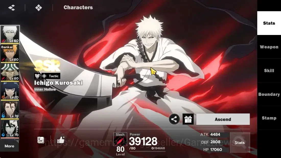 BLEACH: Soul Resonance Accounts NuverseSEA|Lv 61|8 SSR|[Ichgho Hollow B1+SignA2,Ic image 2