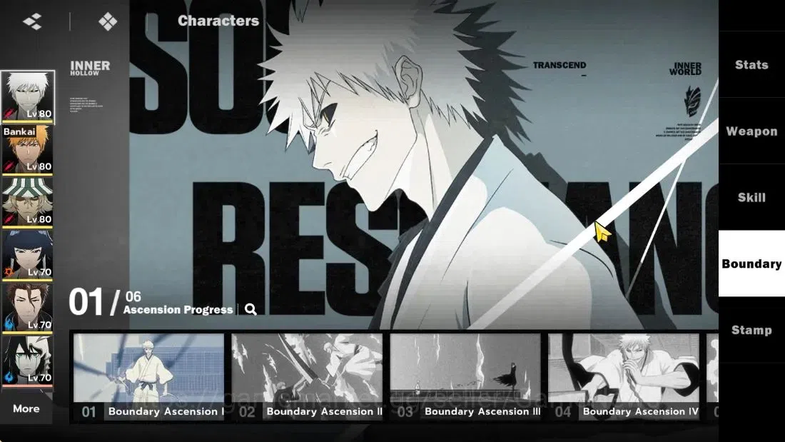BLEACH: Soul Resonance Accounts NuverseSEA|Lv 61|8 SSR|[Ichgho Hollow B1+SignA2,Ic image 4
