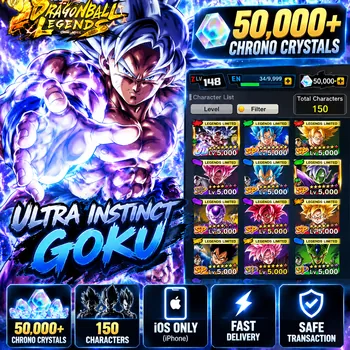 Dragon Ball Legends Accounts Starter Dragon Ball Legends iOS | 50K+ CC | 150 Characters