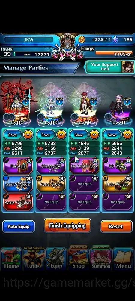 Grand Summoners Accounts Global|Rank 39|183 cc|4 Ascend 1 TW|Choi Jong-In+T image 3