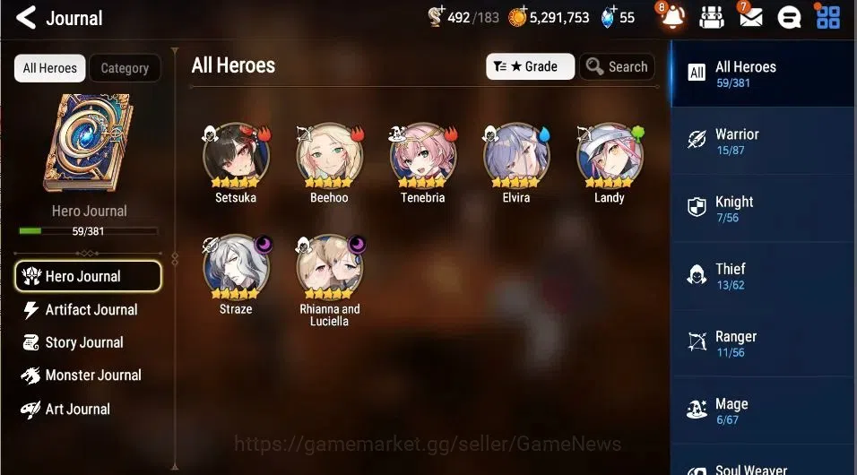 Epic Seven Accounts GLOBAL|UnVerif|2 ML|Rhiana N Luciel,Straze)+Setsuk image 5