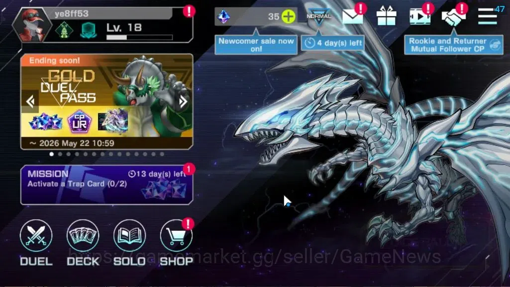 Yu-Gi-Oh! Master Duel Accounts Lv 18|20 Deck|VSK9,Dracotail,ElfNote,Kewl,Yummys,T image 1