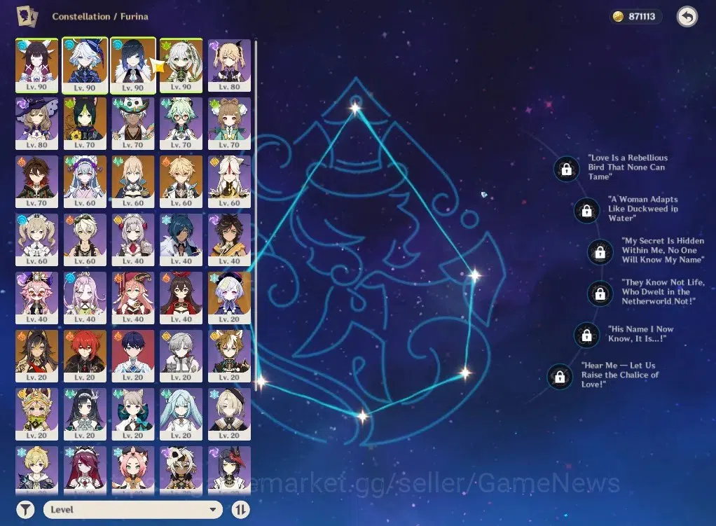 Genshin Impact Accounts ASIA|AR56|4Limited+2(*5Weapon)|Columbina,Nahida,Fu image 4