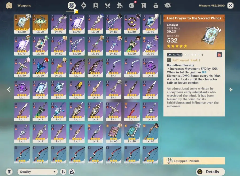 Genshin Impact Accounts ASIA|AR56|4Limited+2(*5Weapon)|Columbina,Nahida,Fu image 6