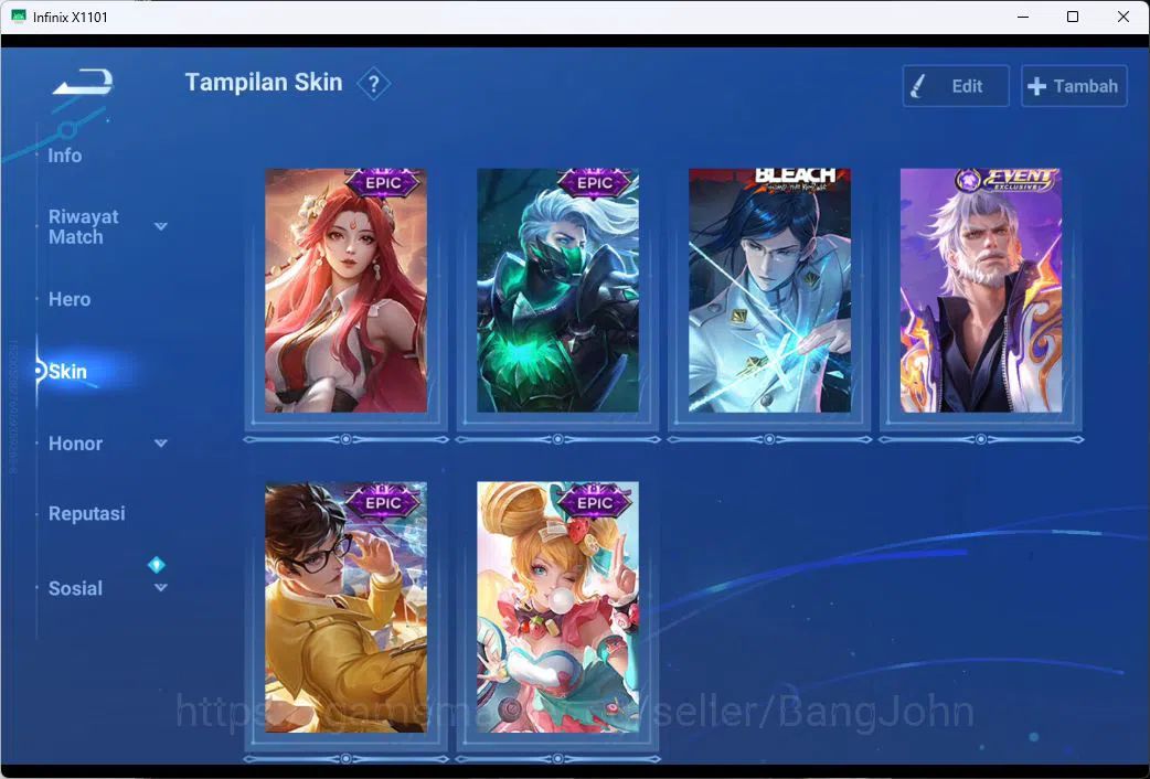 Honor of Kings Accounts GLOBAL|101HR|75SK|LEGEN=ANGELA|BLEACH=HOU YI|EVENT image 11