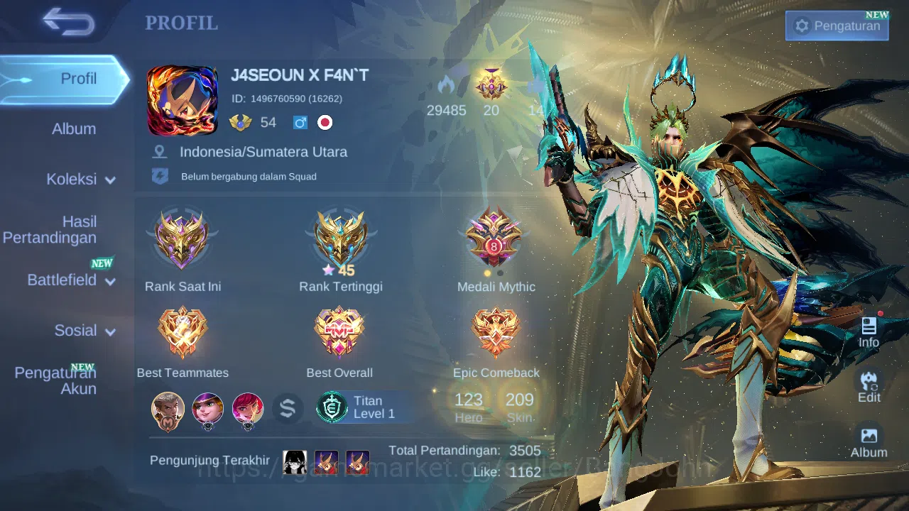 Mobile Legends: Bang Bang Others Hero 123 Skin 209 | Prime Granger | LuckyB Leomord image 1