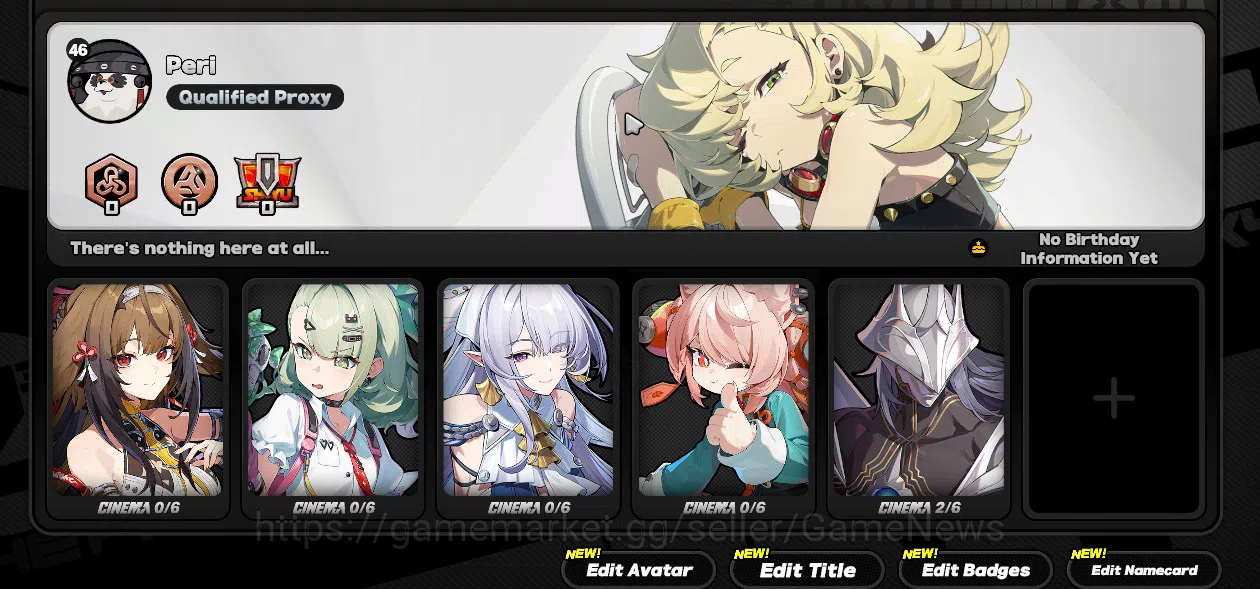 Zenless Zone Zero Accounts Starter ASIA|IK 46|S1 EP|Prem Team YSG 5 6