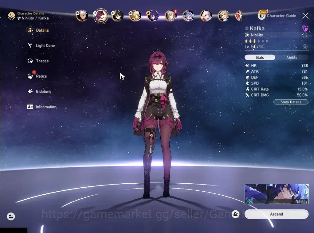 Honkai Star Rail Accounts Asia|TL 32|3 Golden Comp|6 Limited|SW 999,Kafka,Ag image 4