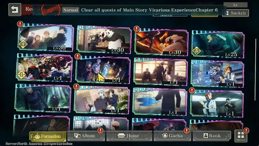 Jujutsu Kaisen: Phantom Parade Accounts NA |PR 14|11 SSR 2 Limited|Within Infinity Gojo,En image 3