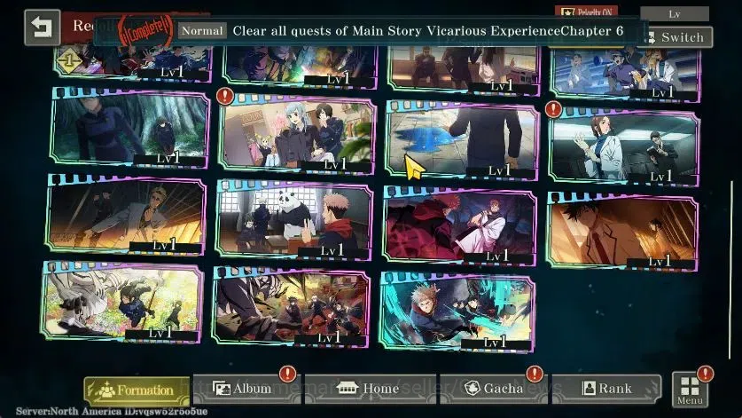 Jujutsu Kaisen: Phantom Parade Accounts NA |PR 14|11 SSR 2 Limited|Within Infinity Gojo,En image 4