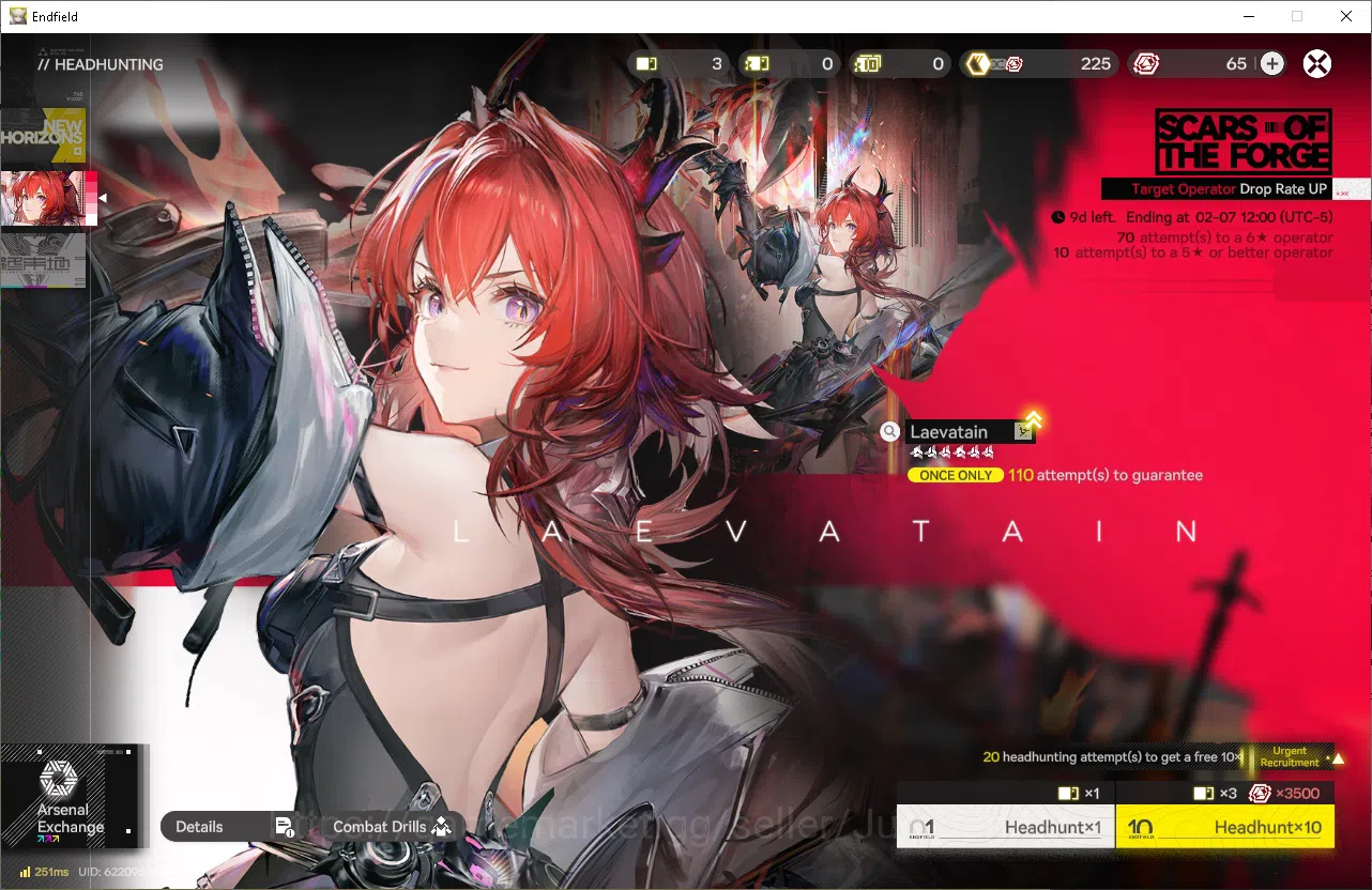Arknights: Endfield Accounts NA/EU Lv2|Day2 Login|1340 Arsenal|1 Meta SSR (Last Rite)+4SR Operators|2 WP 6*|Male 3