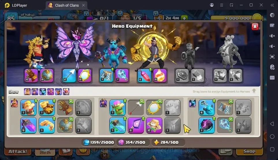 Clash of Clans Accounts High-End TH 11-BH 5|LVL85|BK41,AQ32,MP29,GW20|BM1,BC15|7 Legend skin|Gem 2052|Proteck On| Check SS 8