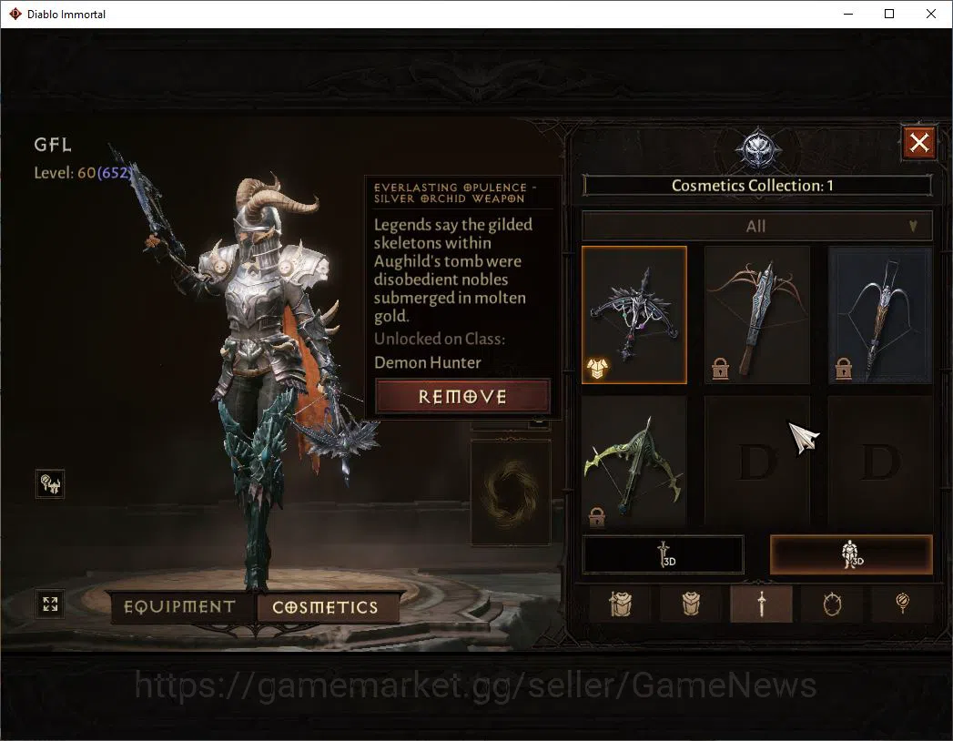 Diablo Immortal Accounts SEA - Anu|Lv60(652)|Demon hunter|37k CR|Reso 540|P image 12
