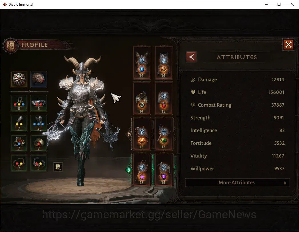 Diablo Immortal Accounts SEA - Anu|Lv60(652)|Demon hunter|37k CR|Reso 540|P image 4