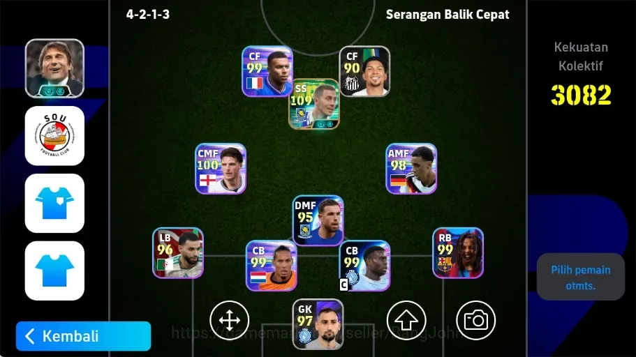 eFootball Accounts Legends & Iconic Players Android|PW 3082|Eden Hazard Epic,Paul Scholes Epic|2026|Check SS EFB3065B 1