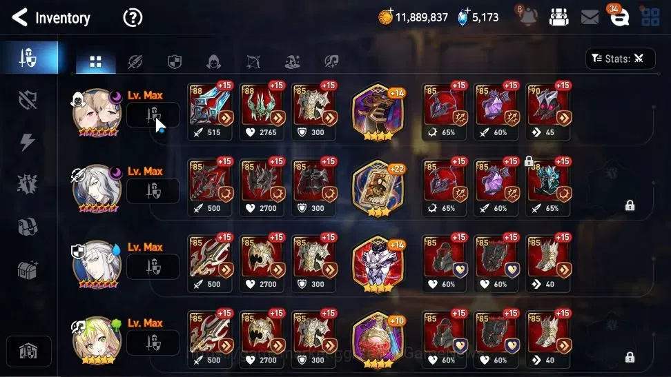 Epic Seven Accounts High-End GLOBAL UnVerif|New Era|13 ML(Rhiana&Luc,LOTScales,LC belona,Etc)+Ab Fumyr,Ivana,Etc|AUTO W 15