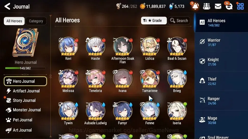 Epic Seven Accounts High-End GLOBAL UnVerif|New Era|13 ML(Rhiana&Luc,LOTScales,LC belona,Etc)+Ab Fumyr,Ivana,Etc|AUTO W 7