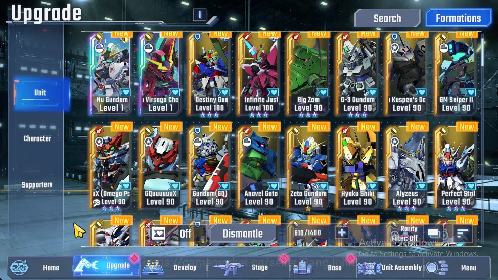 SD Gundam G Generation ETERNAL Accounts Global Rank 30 | 3 MLB, 18 UR, 5 UR Supp | 22k DM  RA242B 10