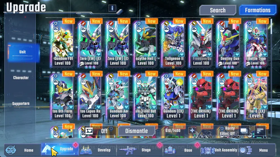 SD Gundam G Generation ETERNAL Accounts Global Rank 30 | 3 MLB, 18 UR, 5 UR Supp | 22k DM  RA242B 11