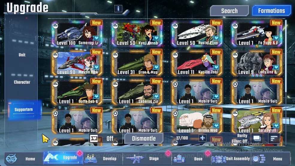 SD Gundam G Generation ETERNAL Accounts Global Rank 30 | 3 MLB, 18 UR, 5 UR Supp | 22k DM  RA242B 6