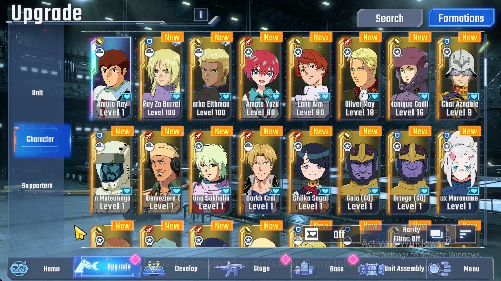 SD Gundam G Generation ETERNAL Accounts Global Rank 30 | 3 MLB, 18 UR, 5 UR Supp | 22k DM  RA242B 7
