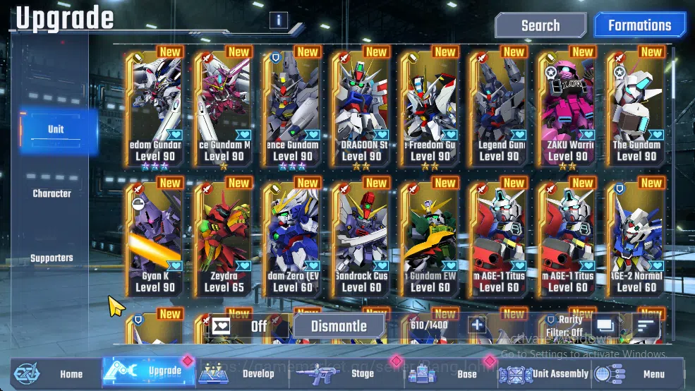 SD Gundam G Generation ETERNAL Accounts Global Rank 30 | 3 MLB, 18 UR, 5 UR Supp | 22k DM  RA242B 9