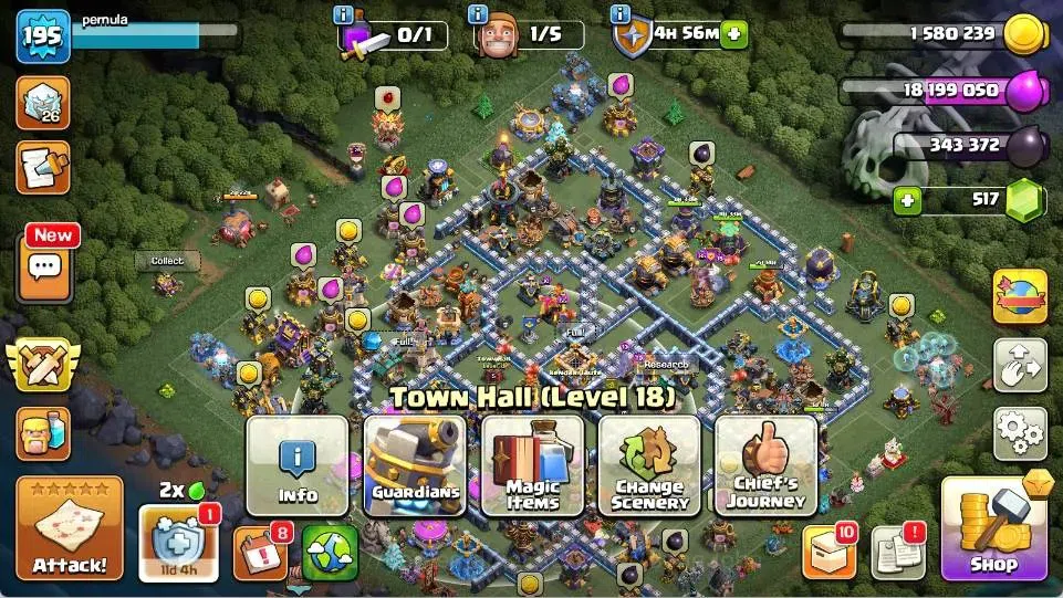 Clash of Clans Accounts Global |TH 18-BH 10|LVL 195|AQ 61 ,MP 40 ,GW 46 ,R image 2