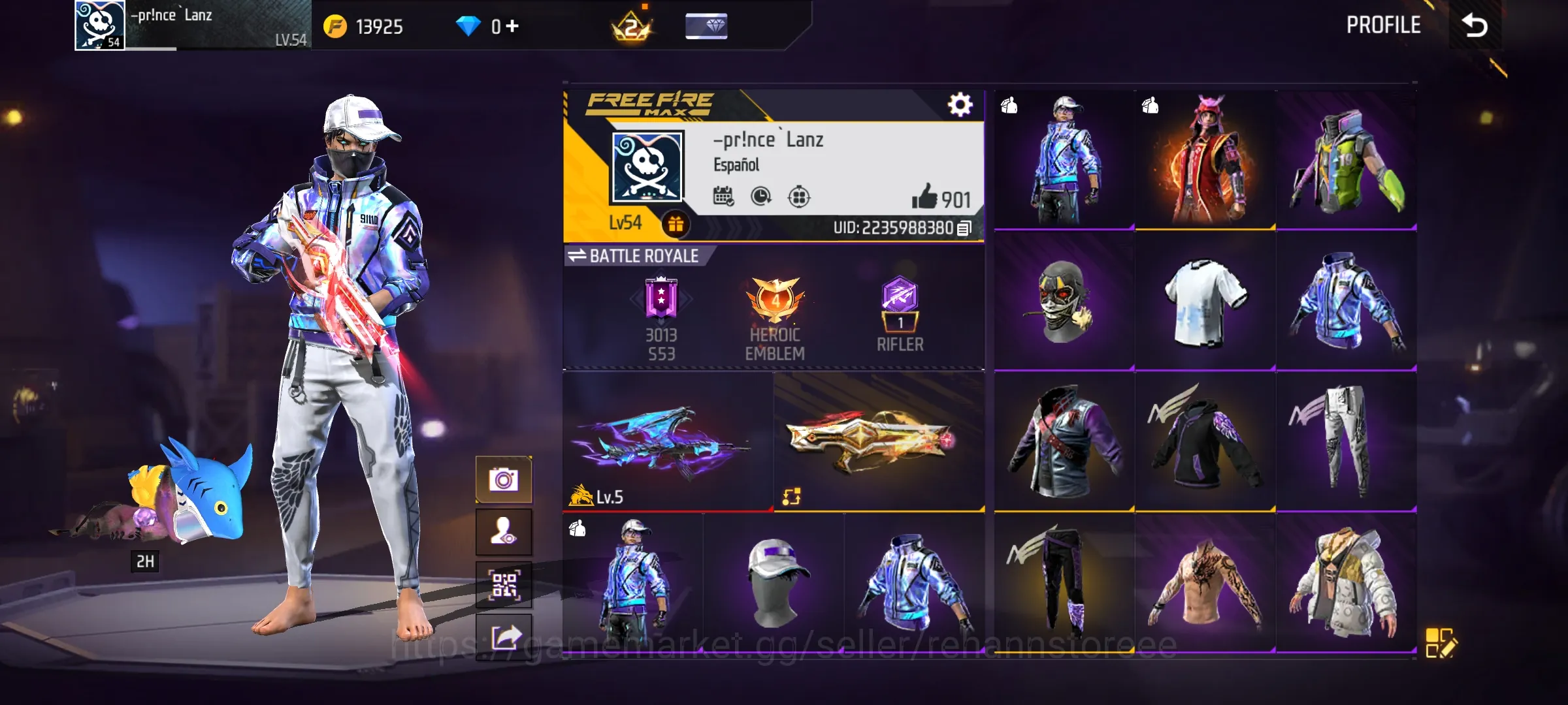 Free Fire Accounts AKUN IDAMAN - TOPI FFWS LANGKA IDAMAN - SKIN TROGON RUBY SHOT IDAMAN BR - CN GANTI NAMA ADA 1 - ANGEL 1
