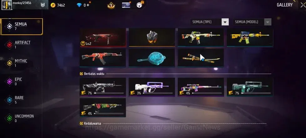 Free Fire Accounts Indonesia | Starter | MP40 Predatory Cobra Lv 2 |  image 3